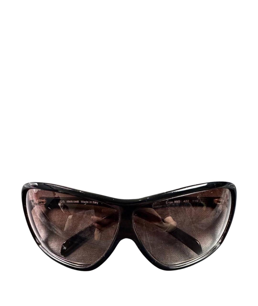 JUST CAVALLI Черные пластиковые солнцезащитные очки, фото 1