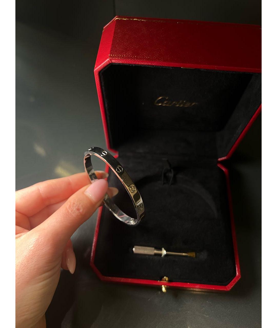 CARTIER Серебряный браслет из белого золота, фото 2