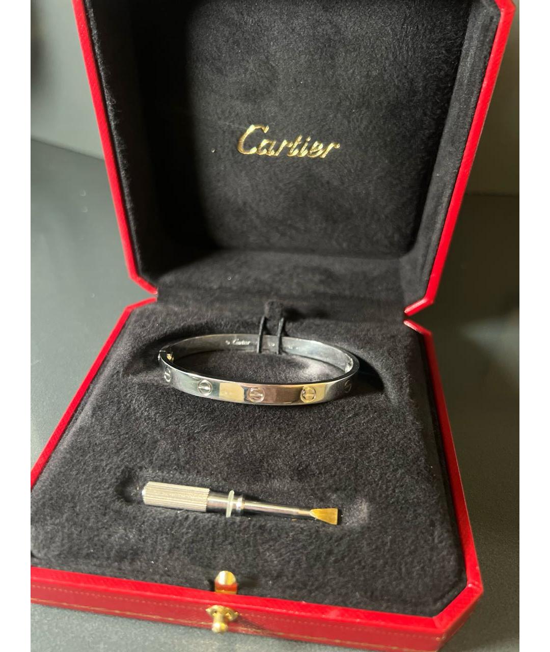 CARTIER Серебряный браслет из белого золота, фото 4
