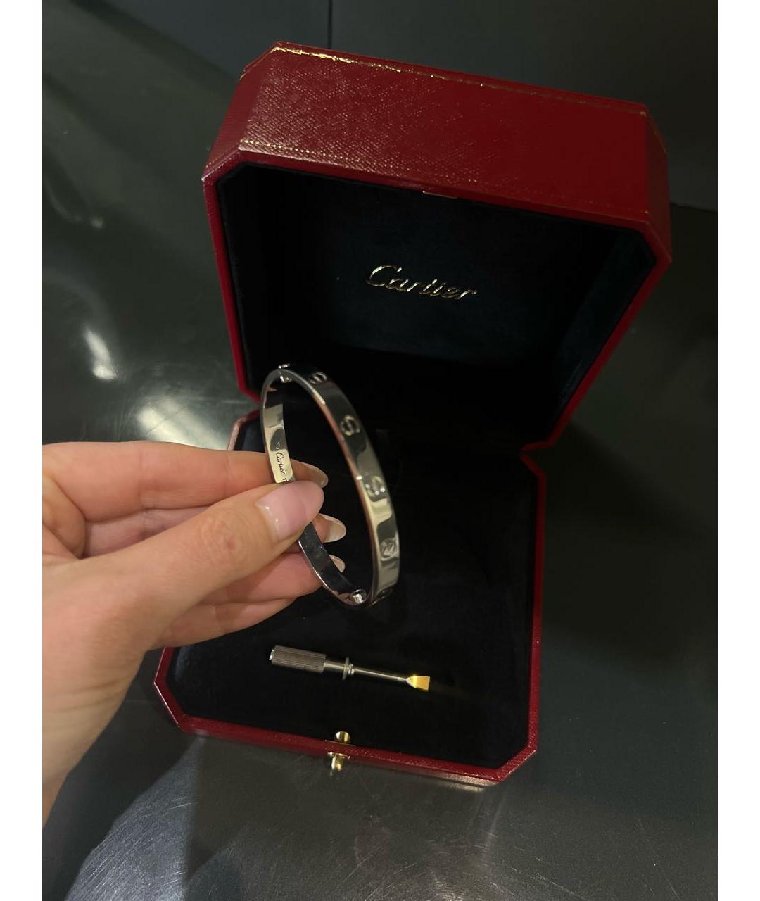 CARTIER Серебряный браслет из белого золота, фото 5