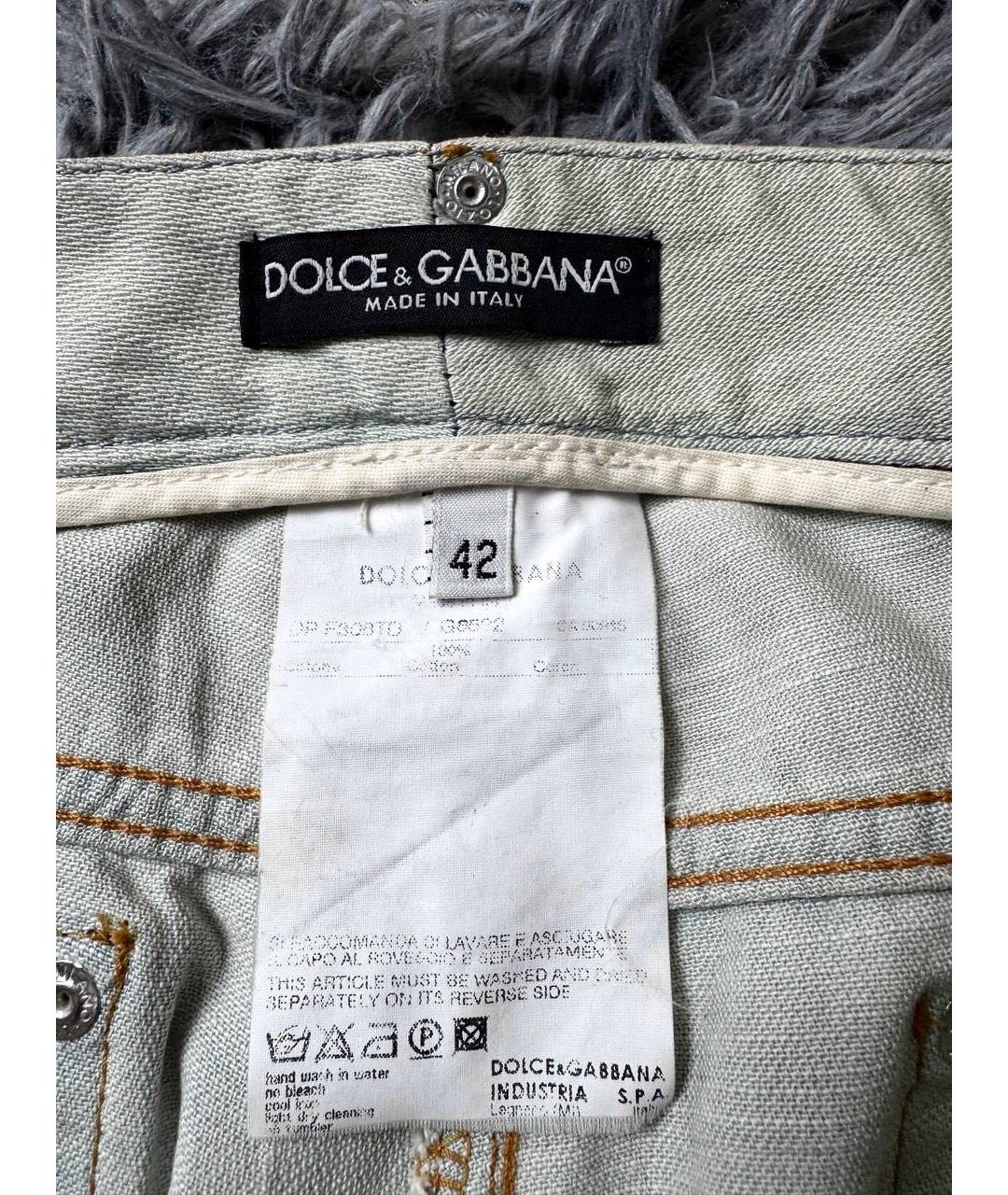 DOLCE&GABBANA Черные хлопковые джинсы, фото 5