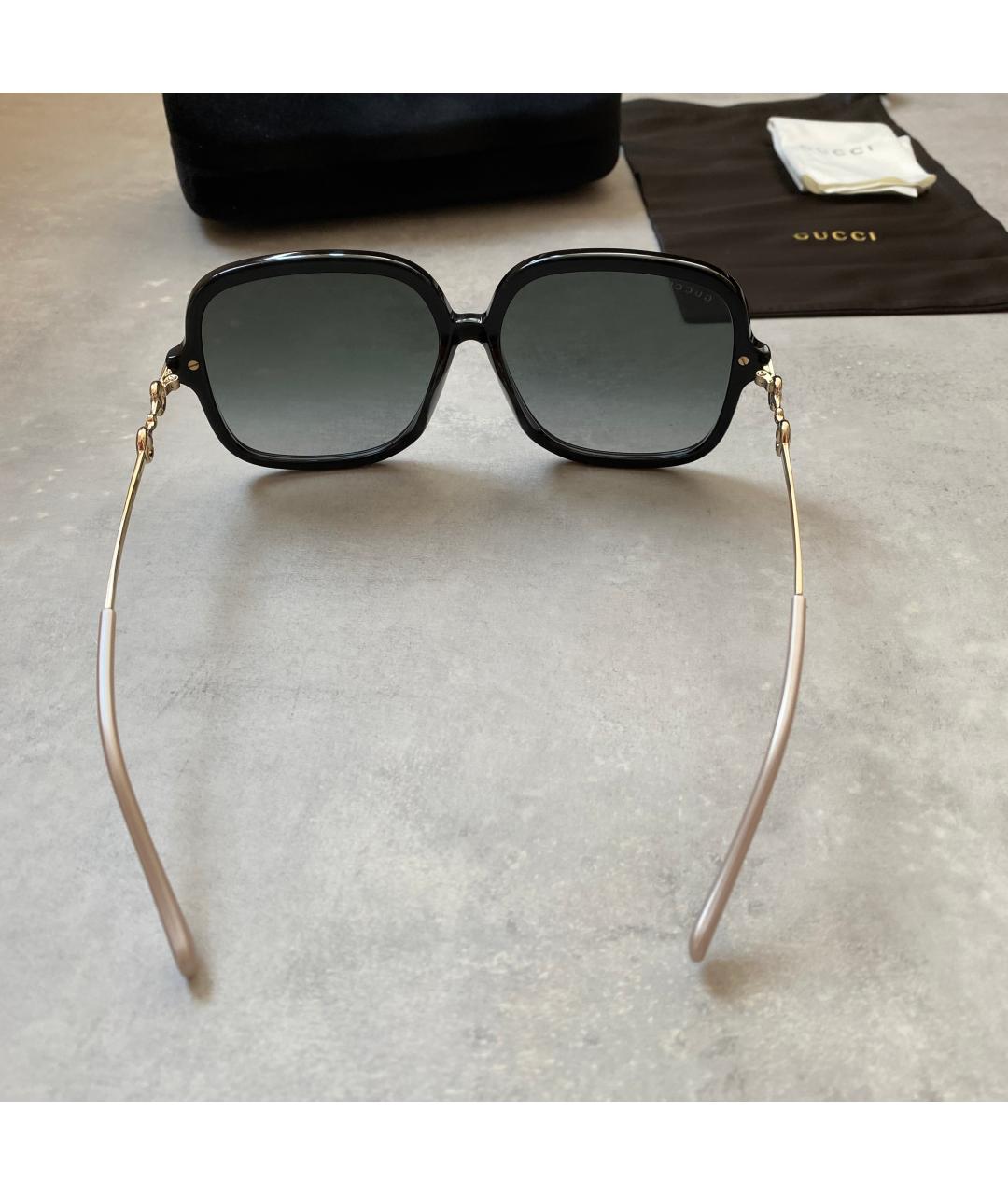 GUCCI Черные пластиковые солнцезащитные очки, фото 4