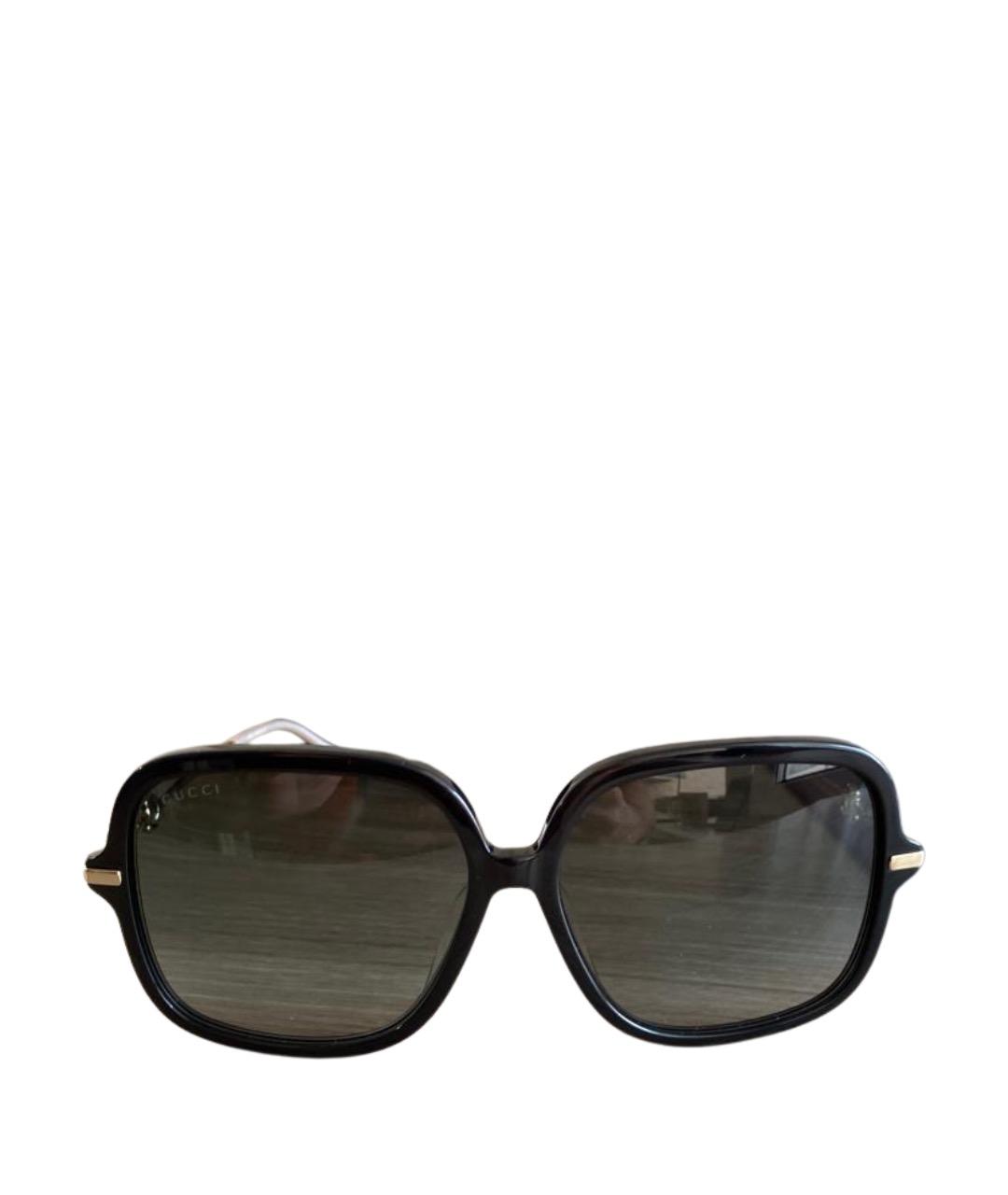 GUCCI Черные пластиковые солнцезащитные очки, фото 1