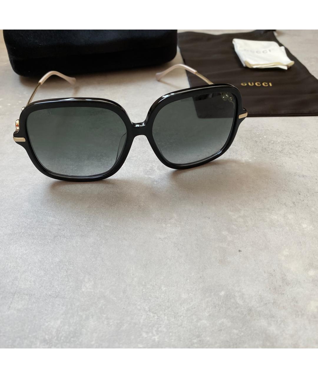 GUCCI Черные пластиковые солнцезащитные очки, фото 5