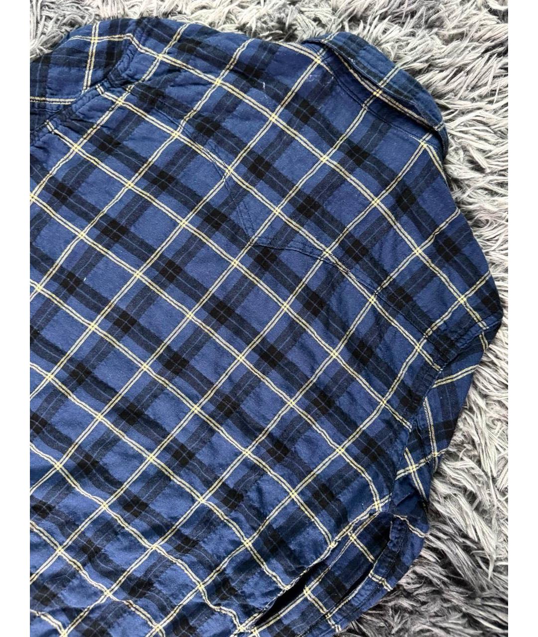 SAINT LAURENT Синяя хлопковая кэжуал рубашка, фото 2