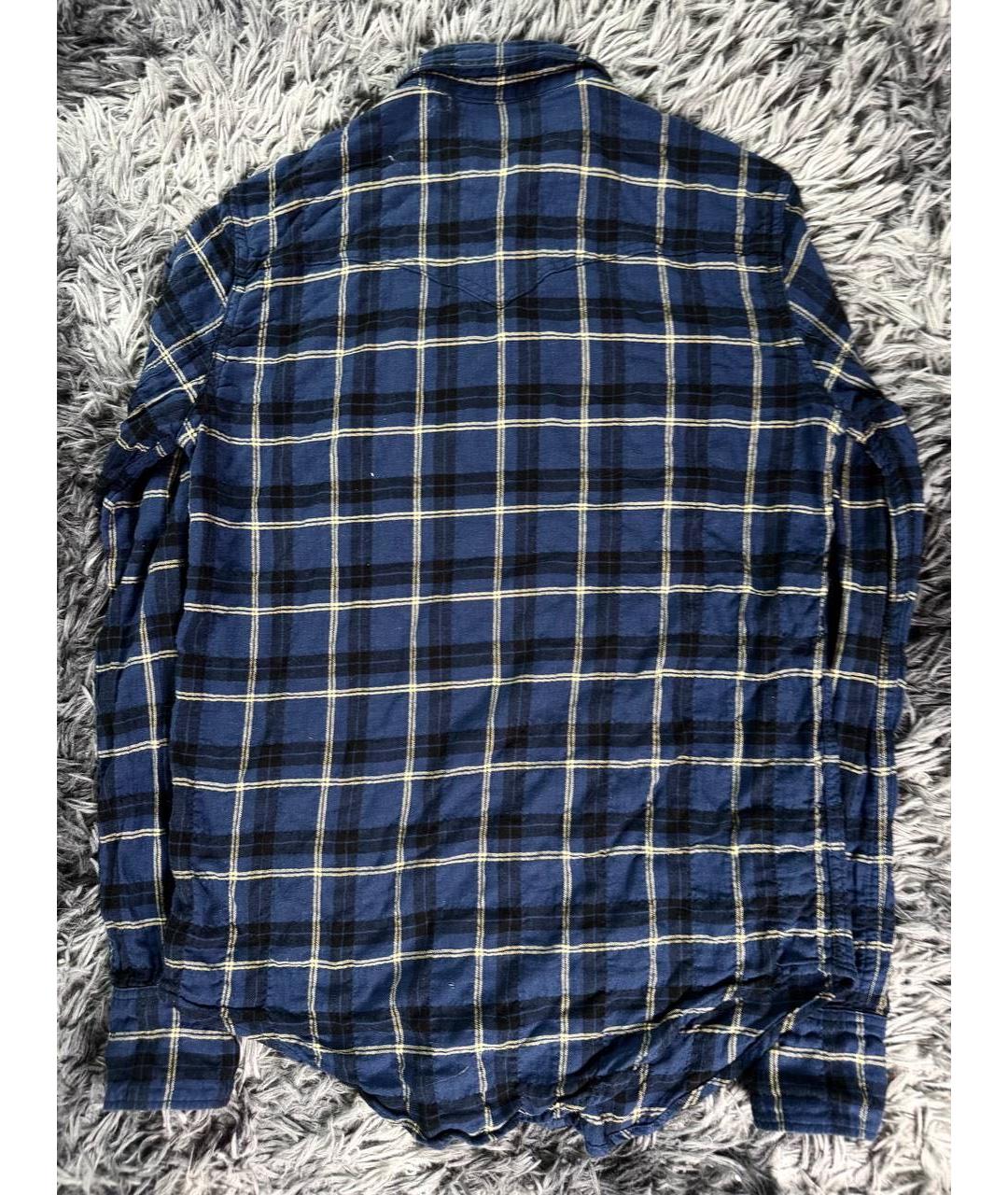 SAINT LAURENT Синяя хлопковая кэжуал рубашка, фото 3