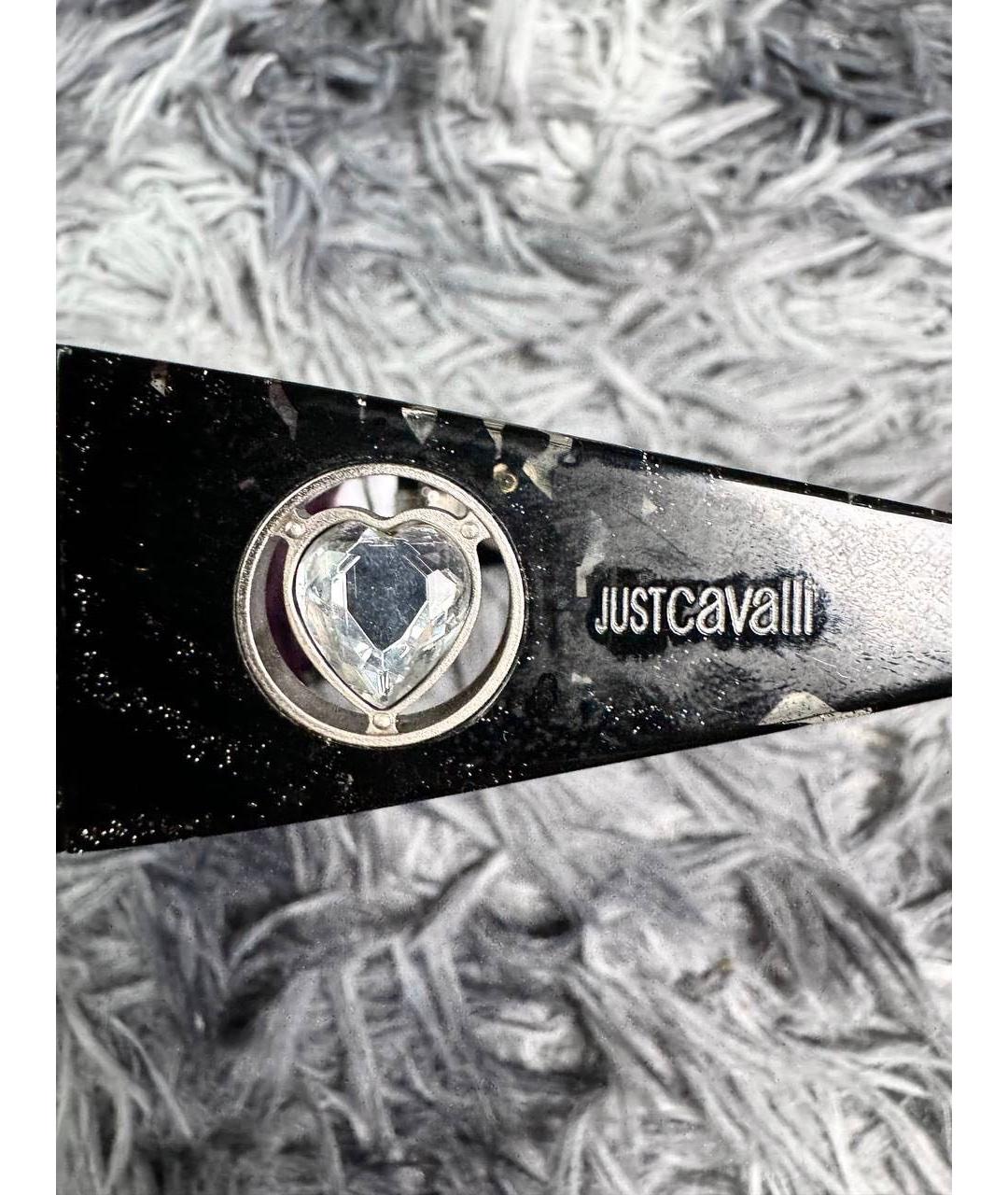 JUST CAVALLI Черные пластиковые солнцезащитные очки, фото 5
