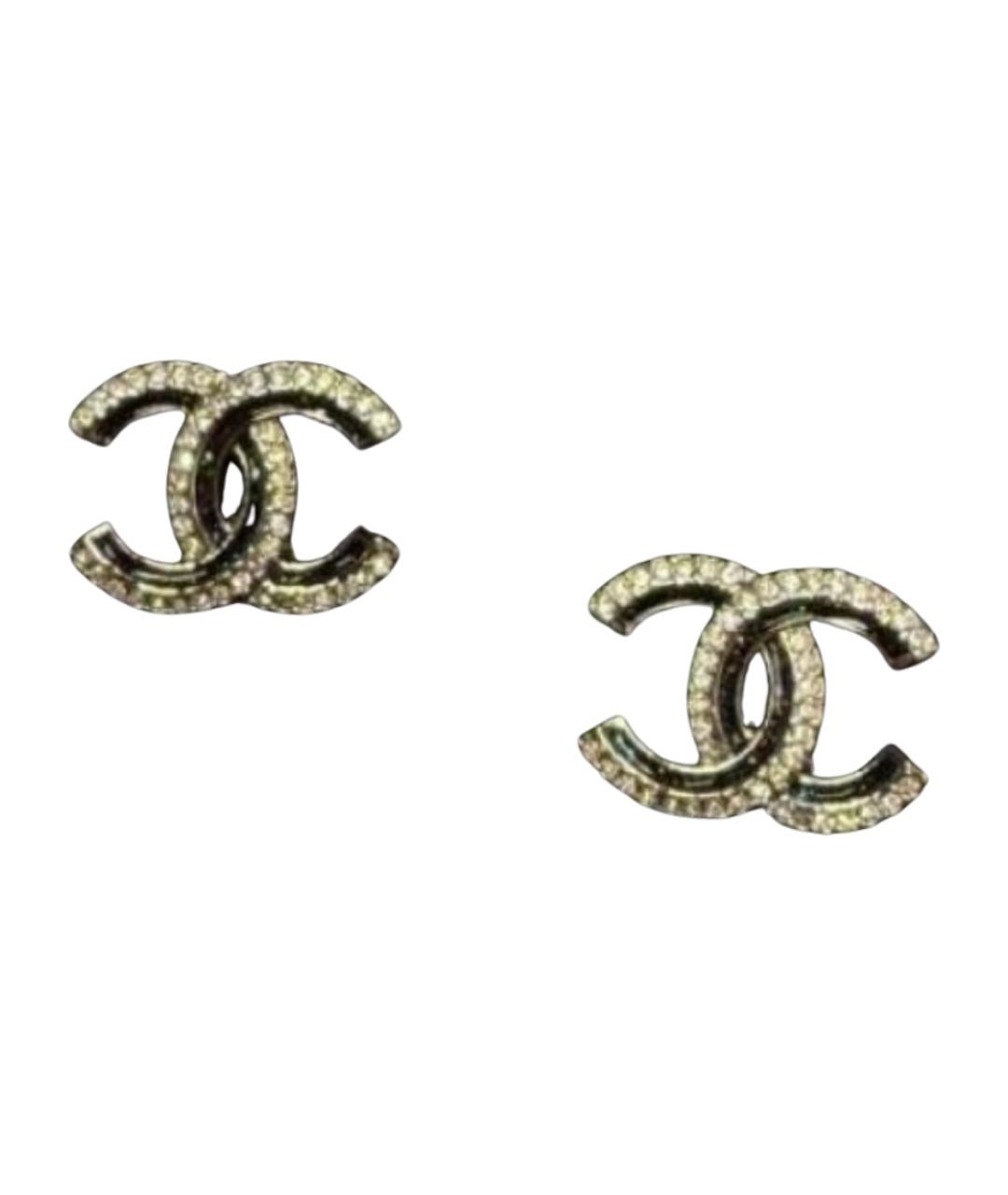 CHANEL Золотые латунные серьги, фото 1