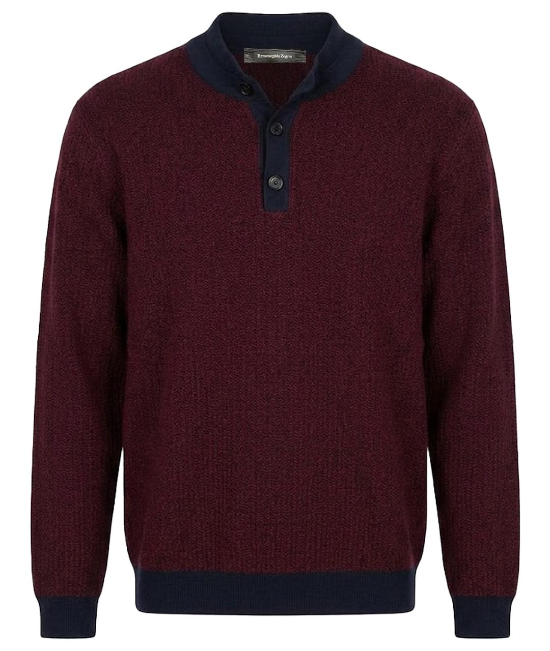 ERMENEGILDO ZEGNA XXX Бордовый кашемировый джемпер / свитер, фото 1