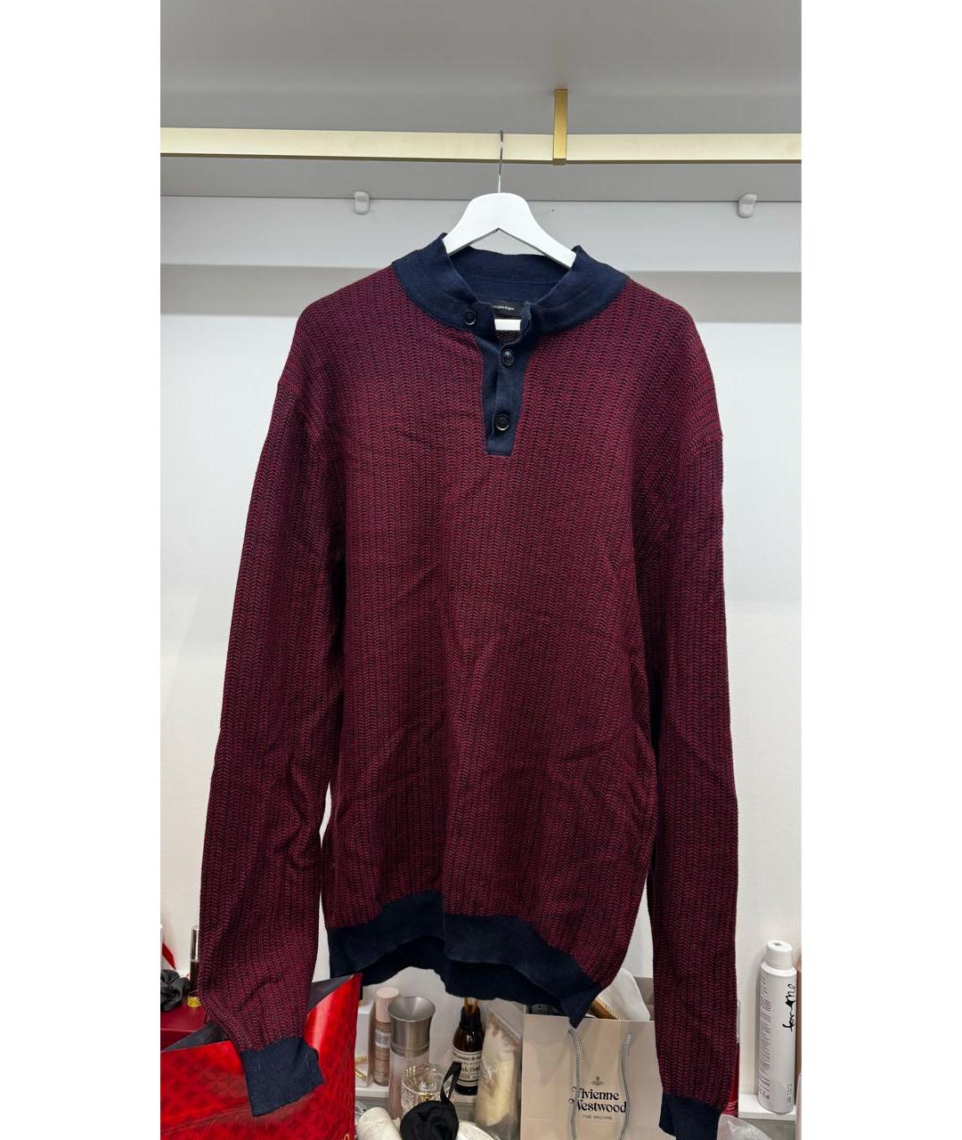 ERMENEGILDO ZEGNA XXX Бордовый кашемировый джемпер / свитер, фото 6