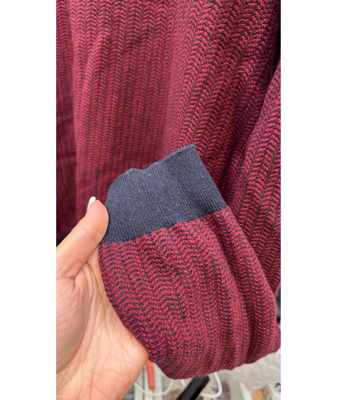 ERMENEGILDO ZEGNA XXX Бордовый кашемировый джемпер / свитер, фото 3