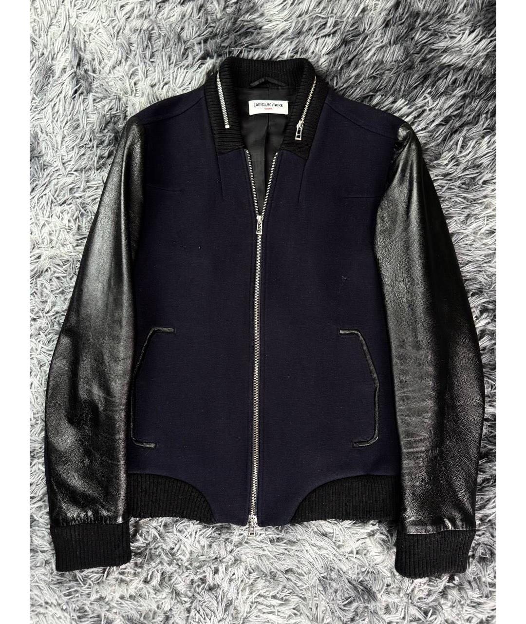ZADIG & VOLTAIRE Темно-синяя кожаная куртка, фото 7