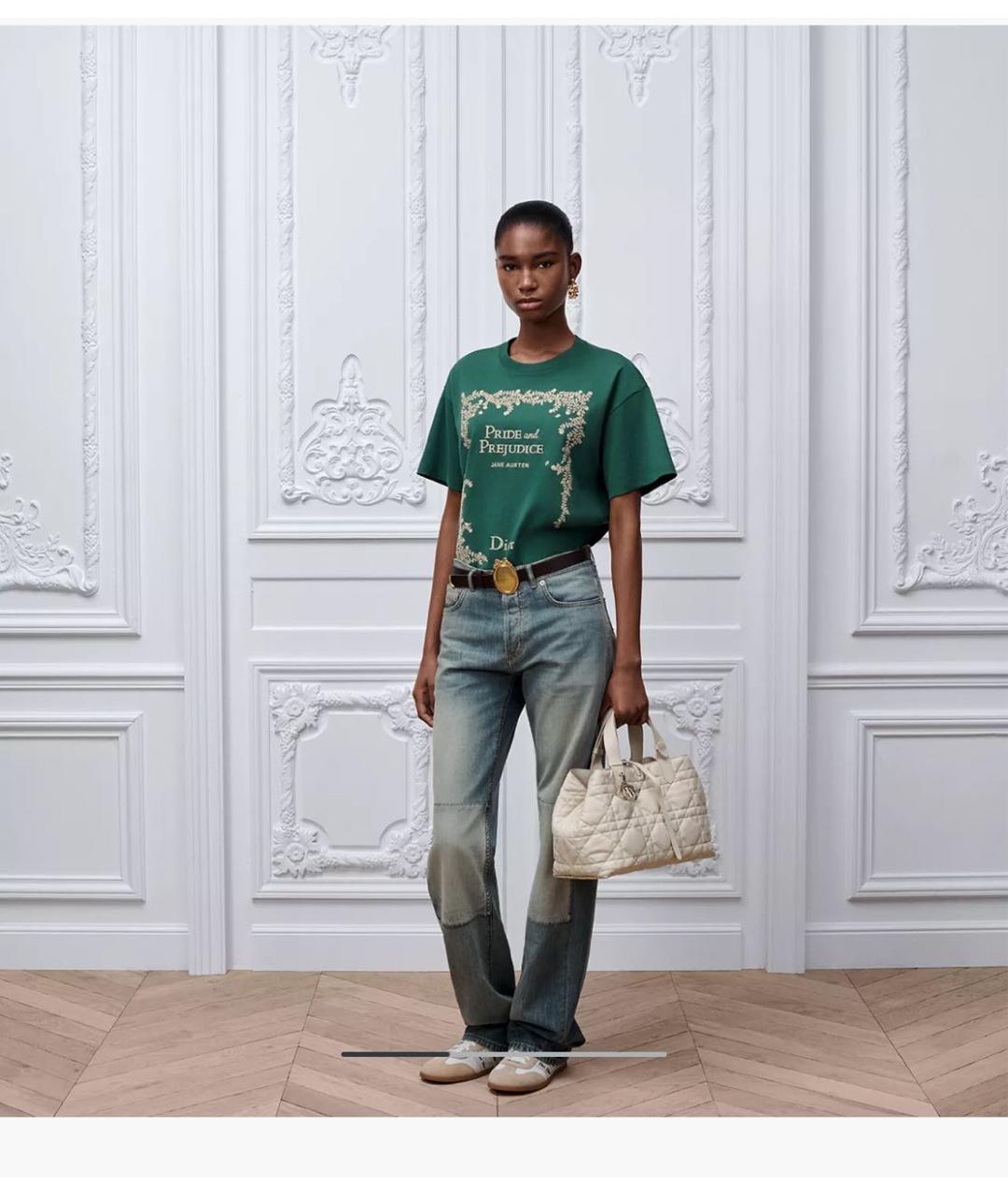 CHRISTIAN DIOR Зеленая футболка, фото 2