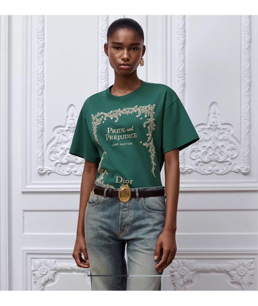 CHRISTIAN DIOR Зеленая футболка, фото 3