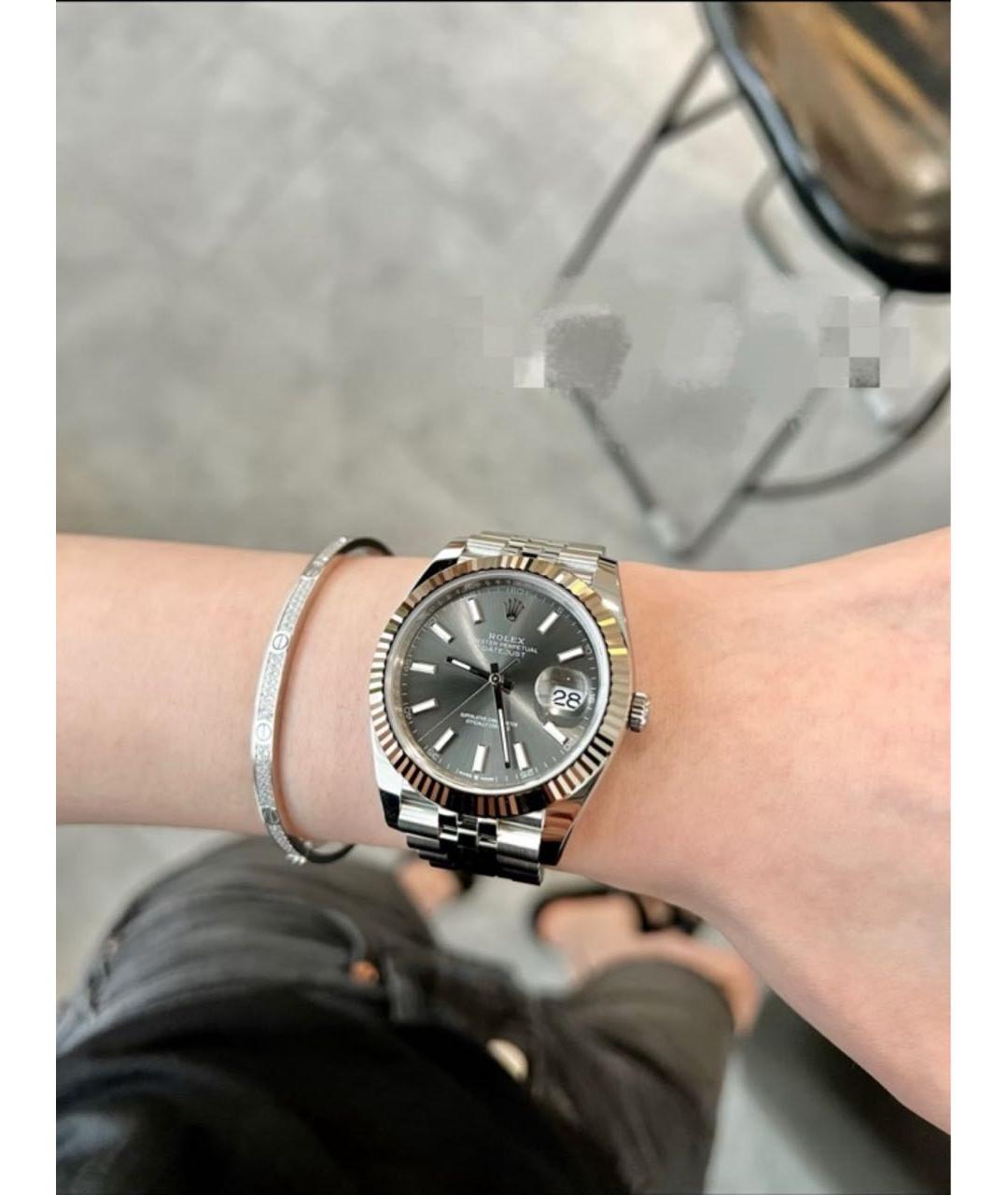 ROLEX Серебряные часы, фото 4