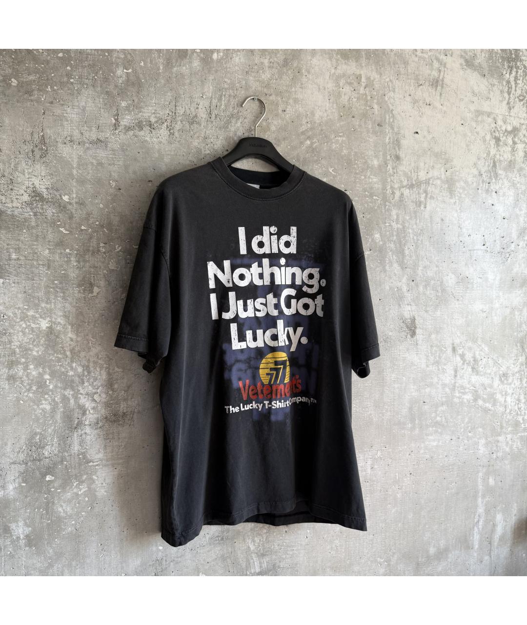 VETEMENTS Серая хлопковая футболка, фото 5