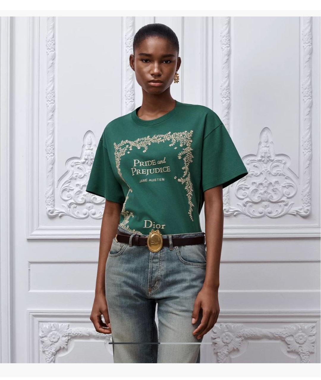 CHRISTIAN DIOR Зеленая футболка, фото 3