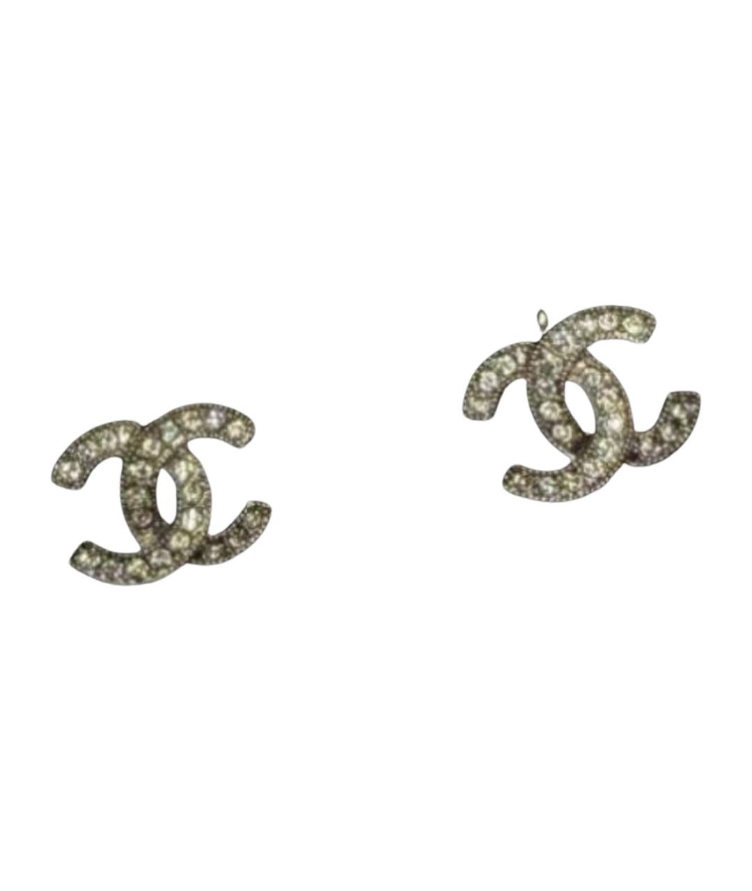 CHANEL Серебряные латунные серьги, фото 1