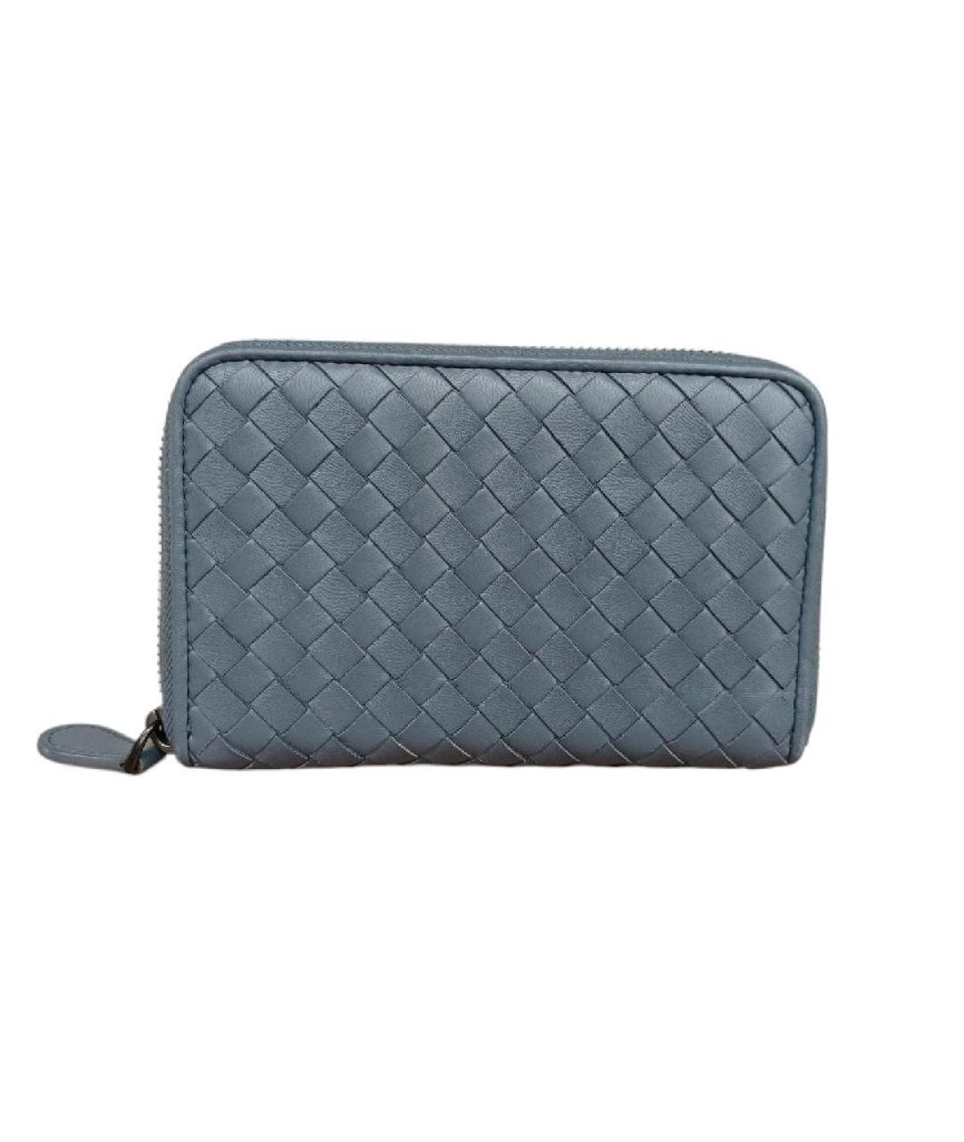 BOTTEGA VENETA Серый кожаный кошелек, фото 10