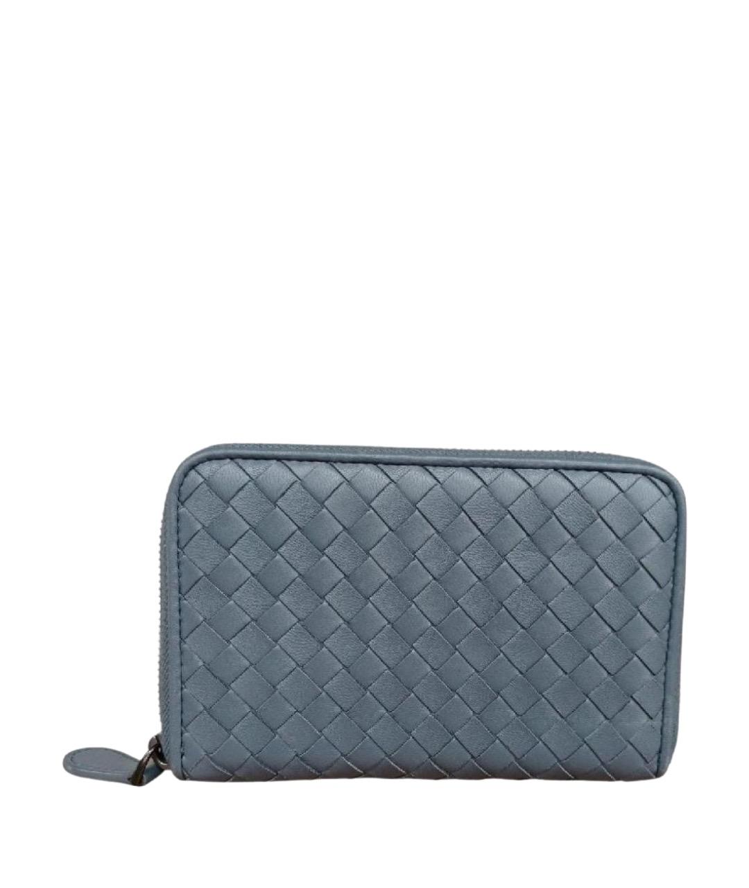 BOTTEGA VENETA Серый кожаный кошелек, фото 1