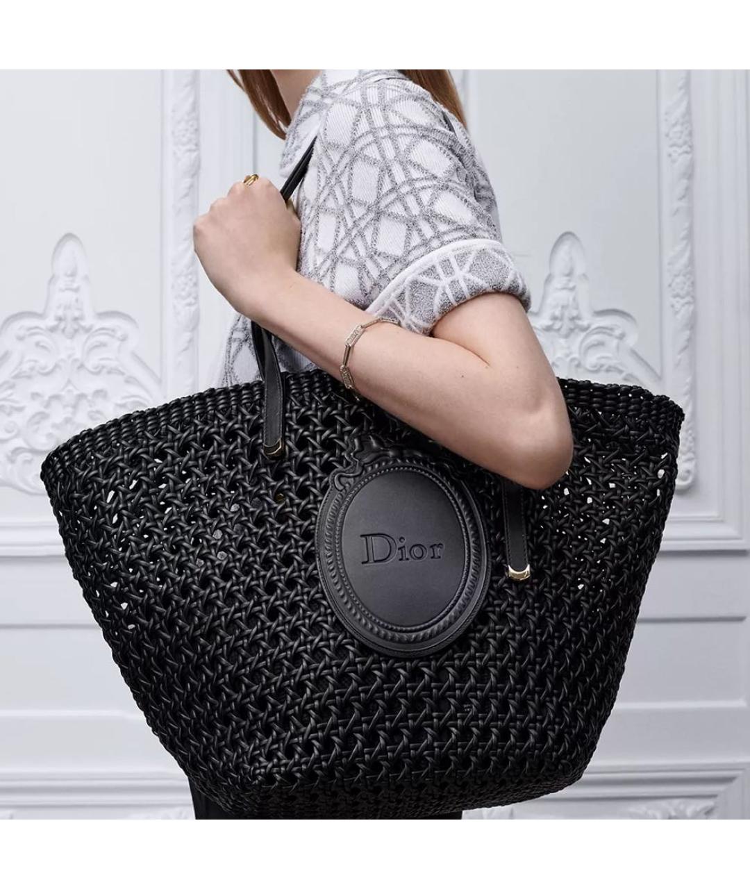 CHRISTIAN DIOR Черная сумка тоут, фото 2