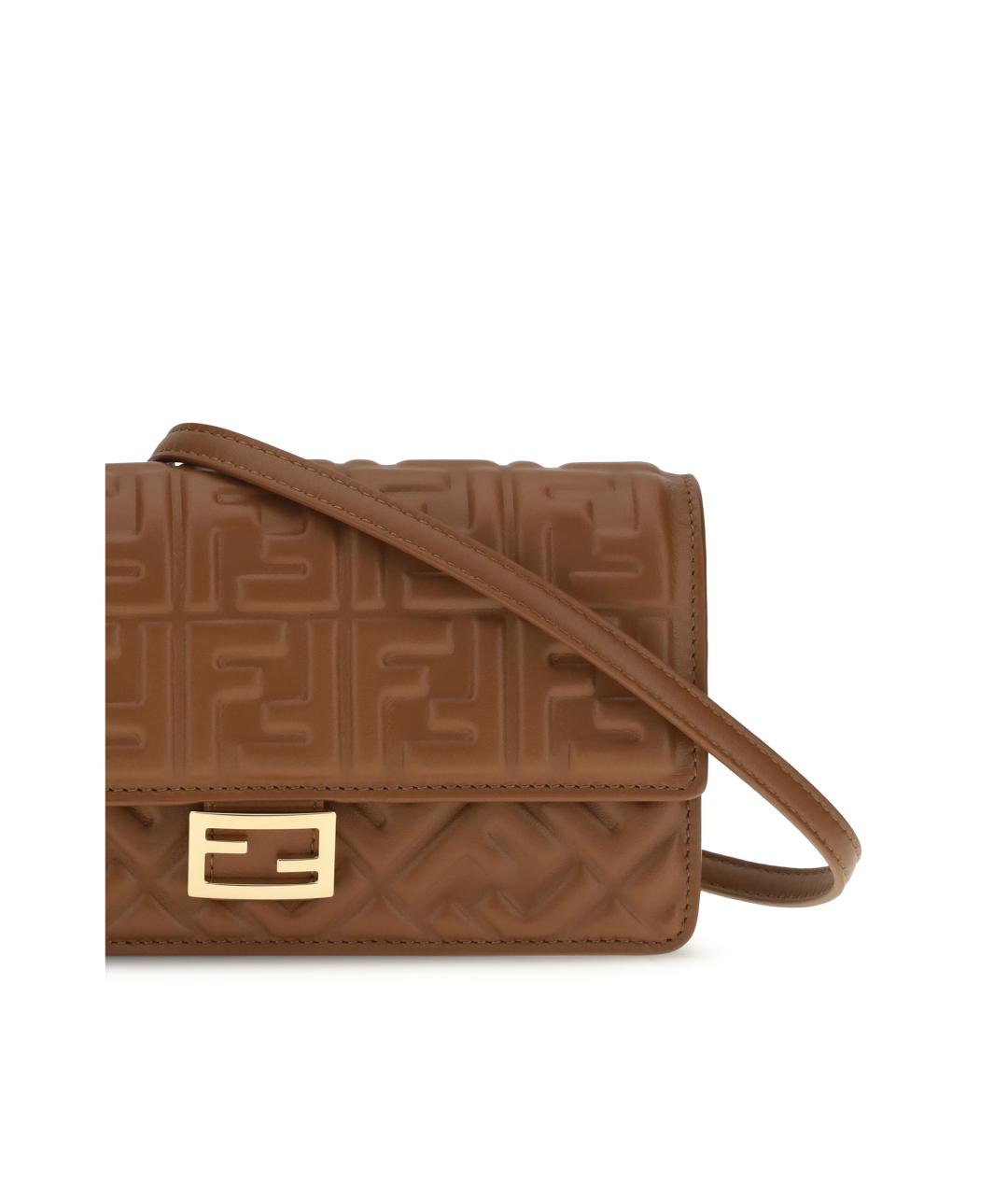 FENDI Коричневый кожаный кошелек, фото 4