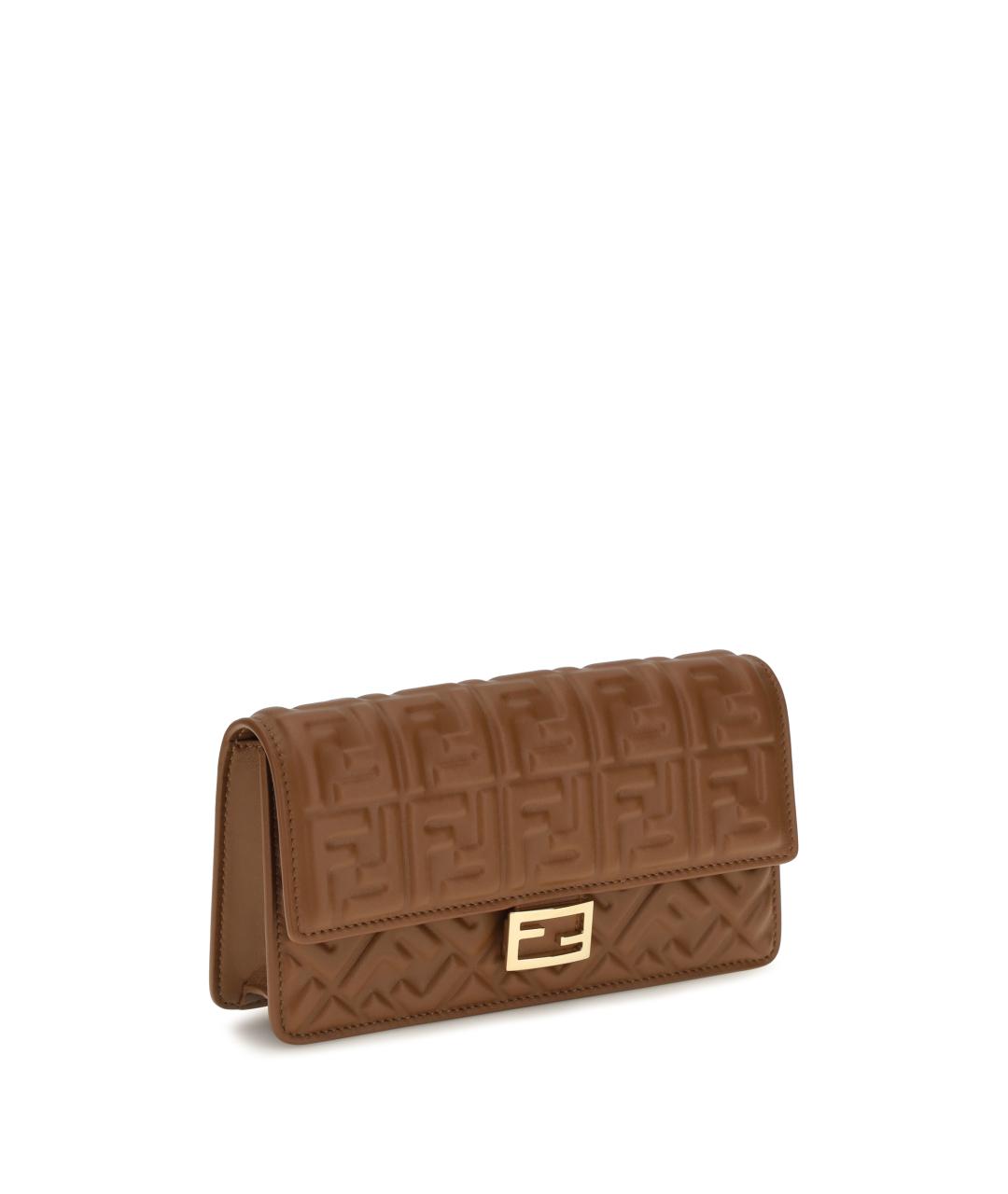 FENDI Коричневый кожаный кошелек, фото 2