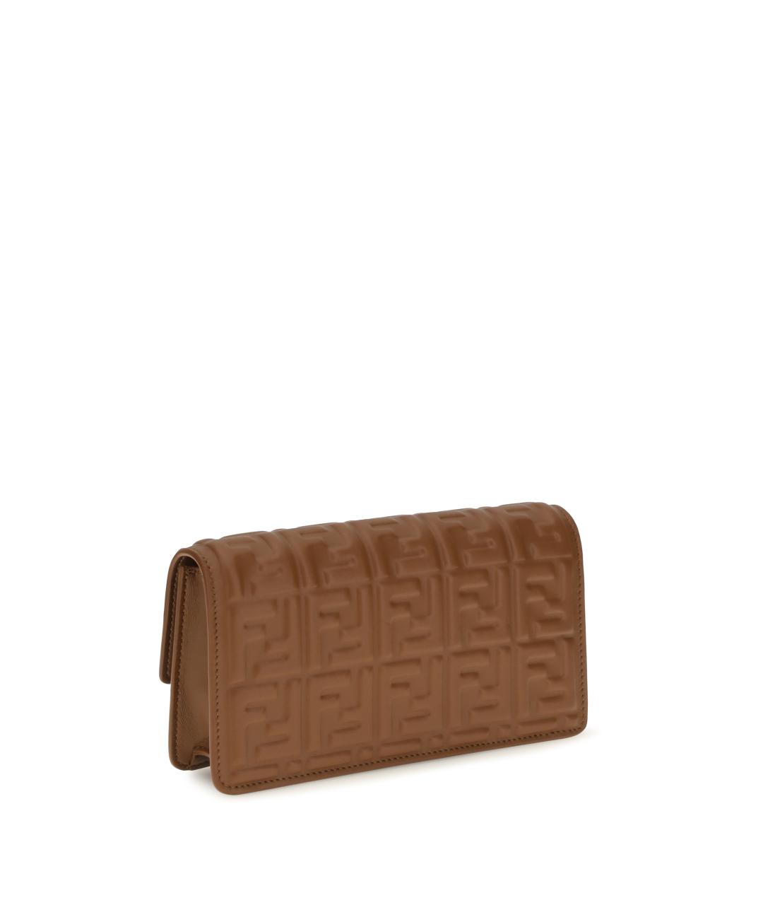 FENDI Коричневый кожаный кошелек, фото 3
