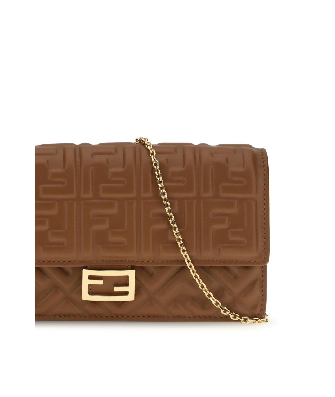 FENDI Коричневый кожаный кошелек, фото 5