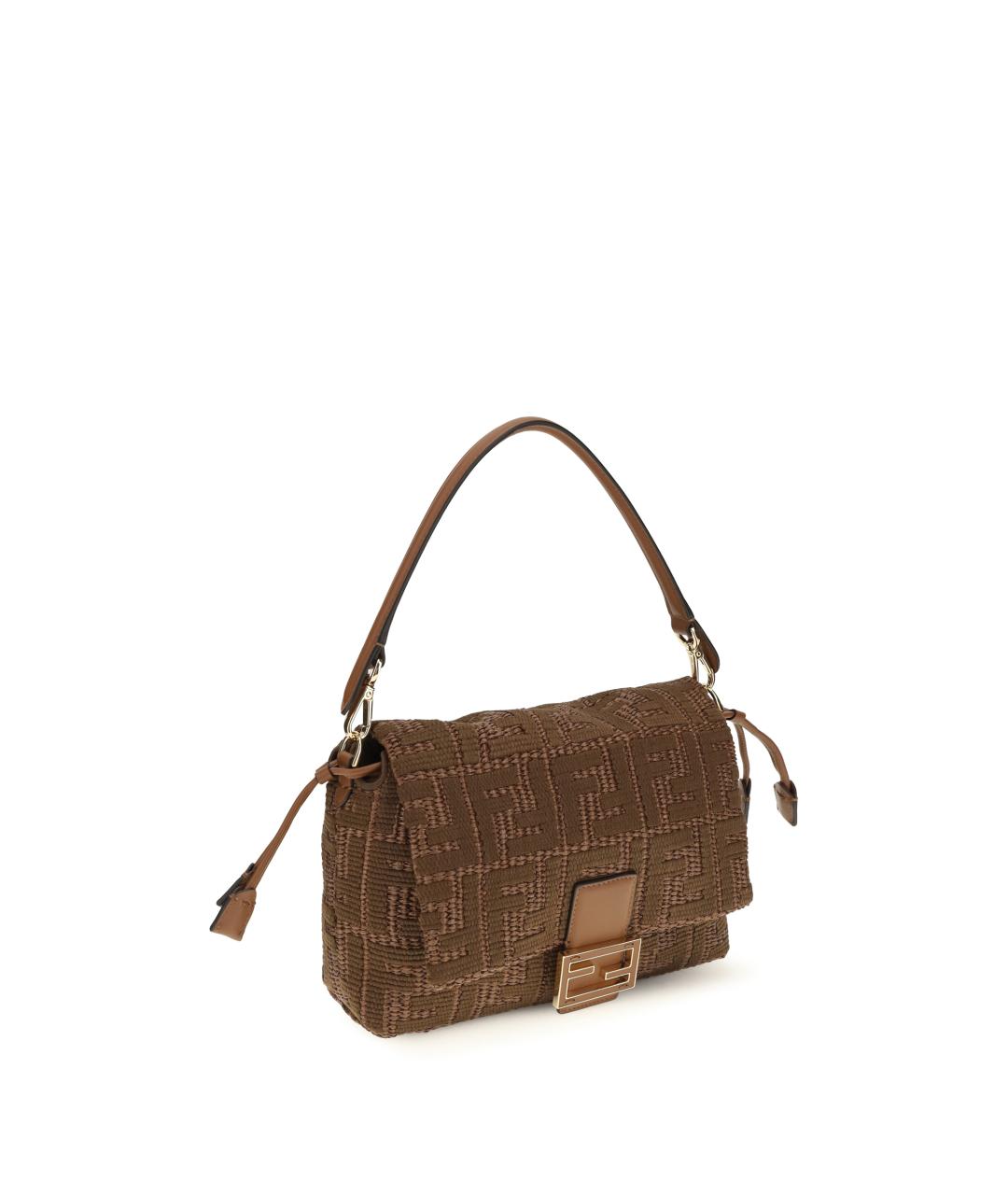 FENDI Коричневая тканевая сумка через плечо, фото 2