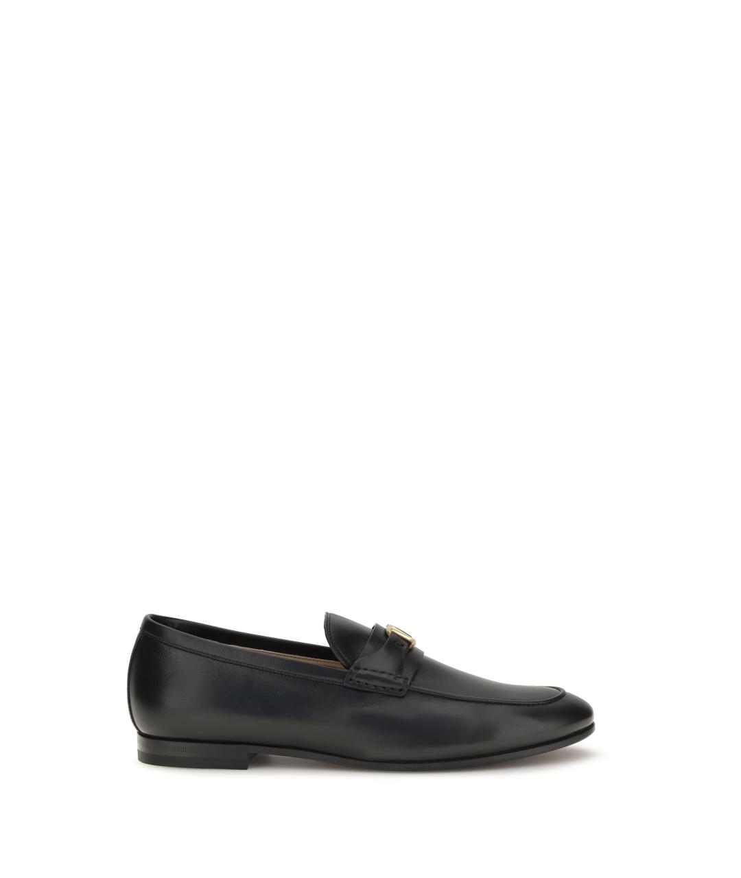 VALENTINO Черные кожаные лоферы, фото 1