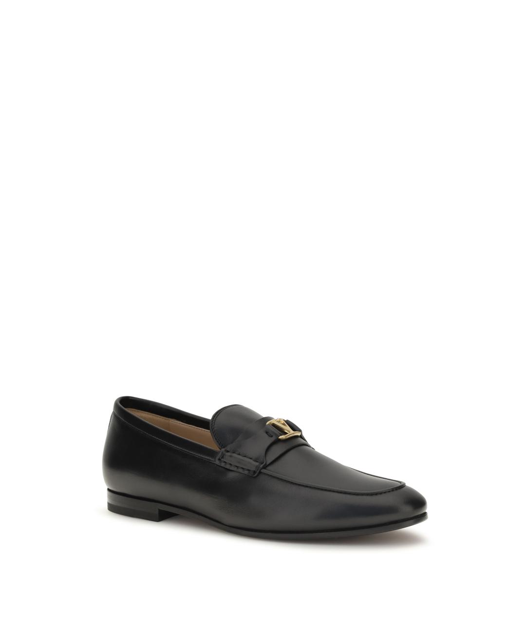 VALENTINO Черные кожаные лоферы, фото 2