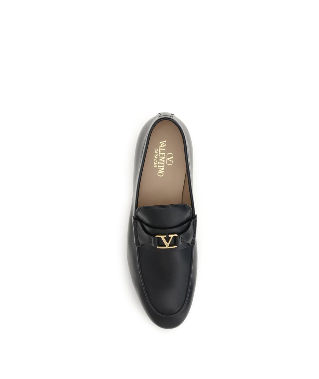 VALENTINO Черные кожаные лоферы, фото 4