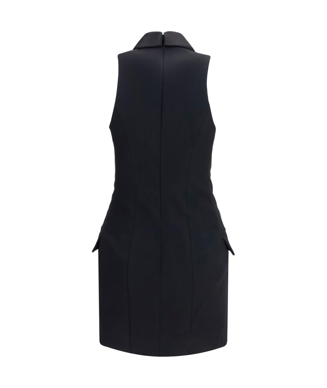 BALMAIN Черное шерстяное повседневное платье, фото 2