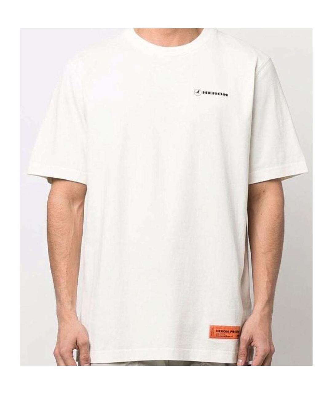 HERON PRESTON Белая хлопковая футболка, фото 7