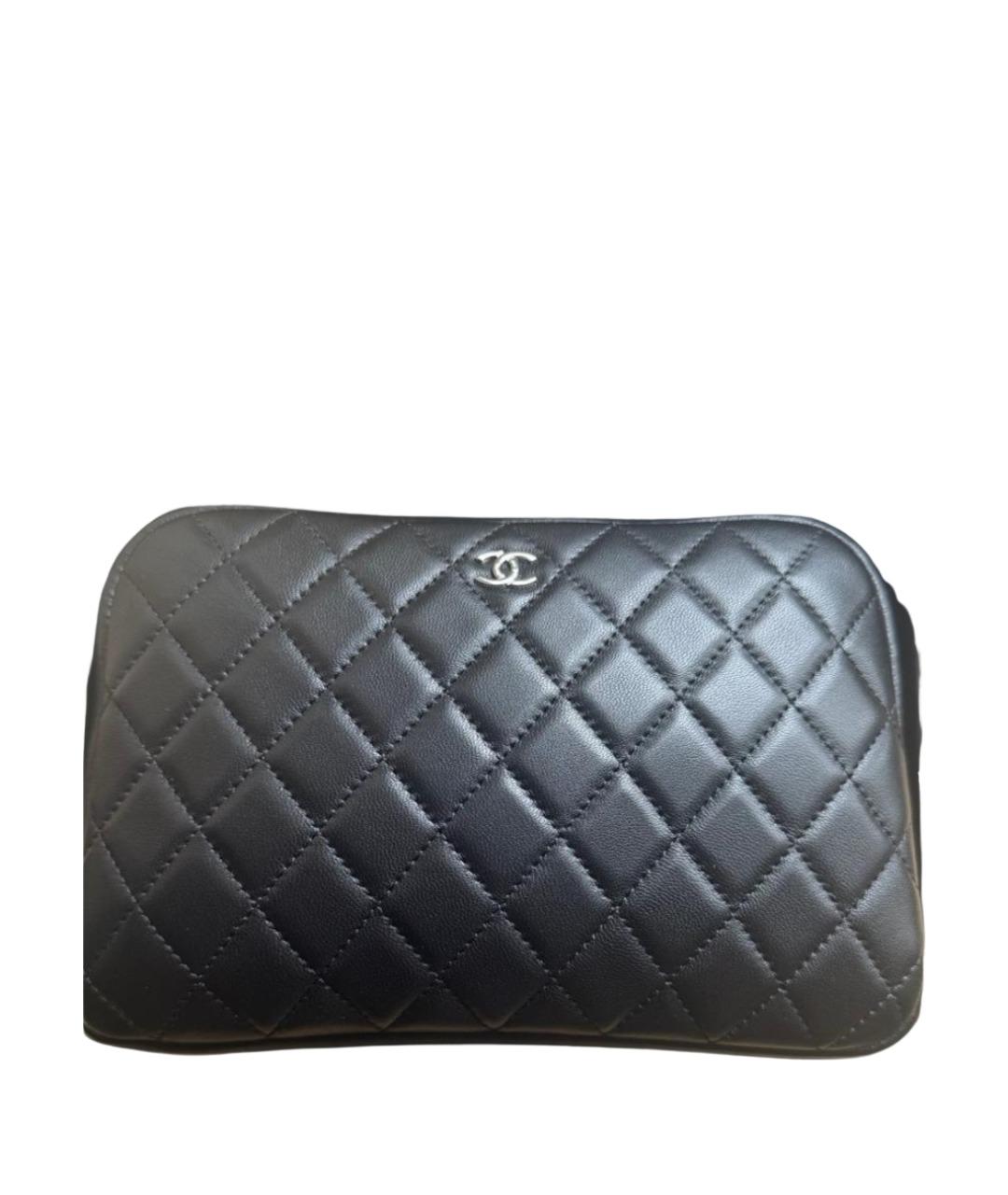 CHANEL Черная кожаная косметичка, фото 1
