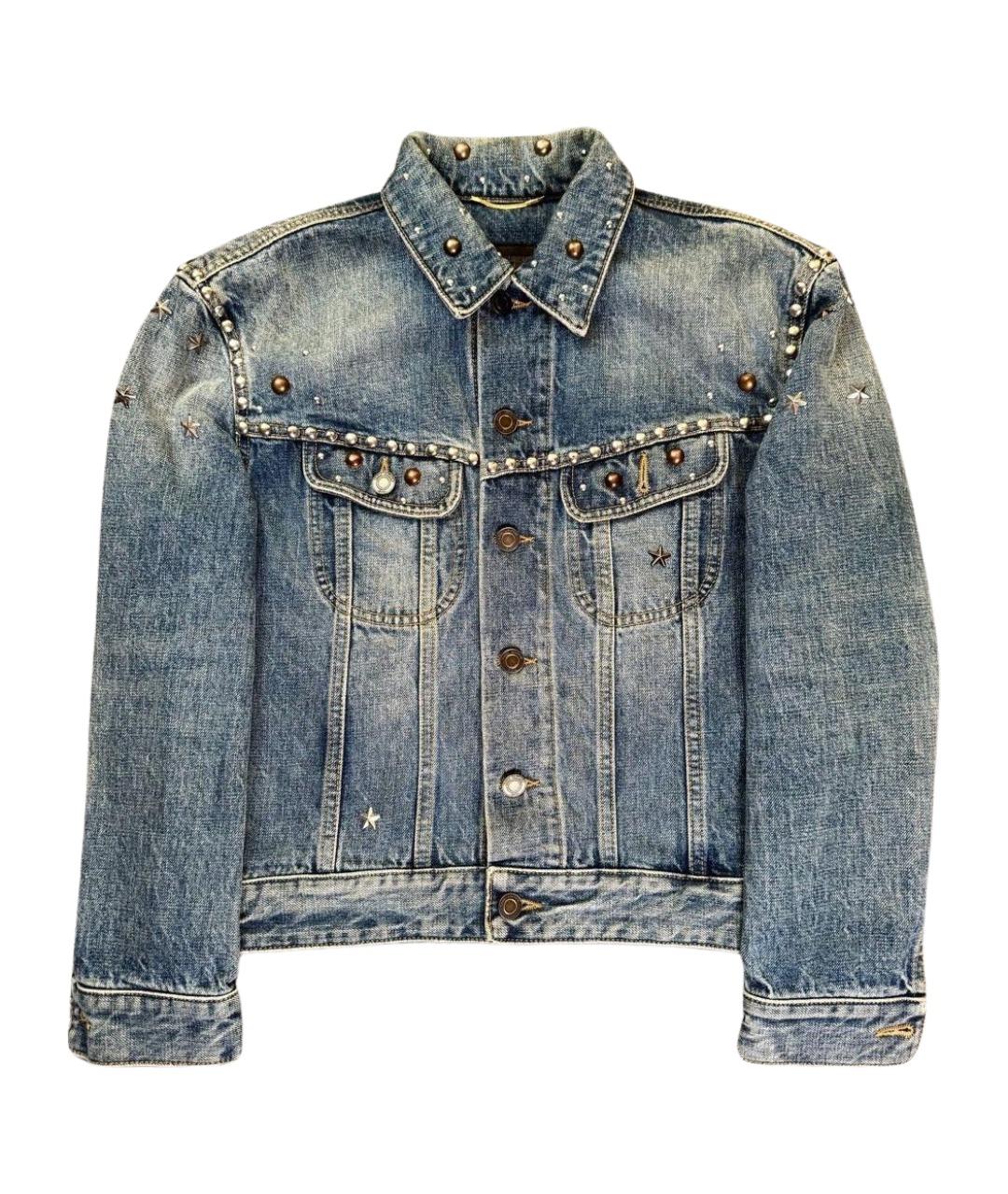 SAINT LAURENT Голубая деним куртка, фото 1