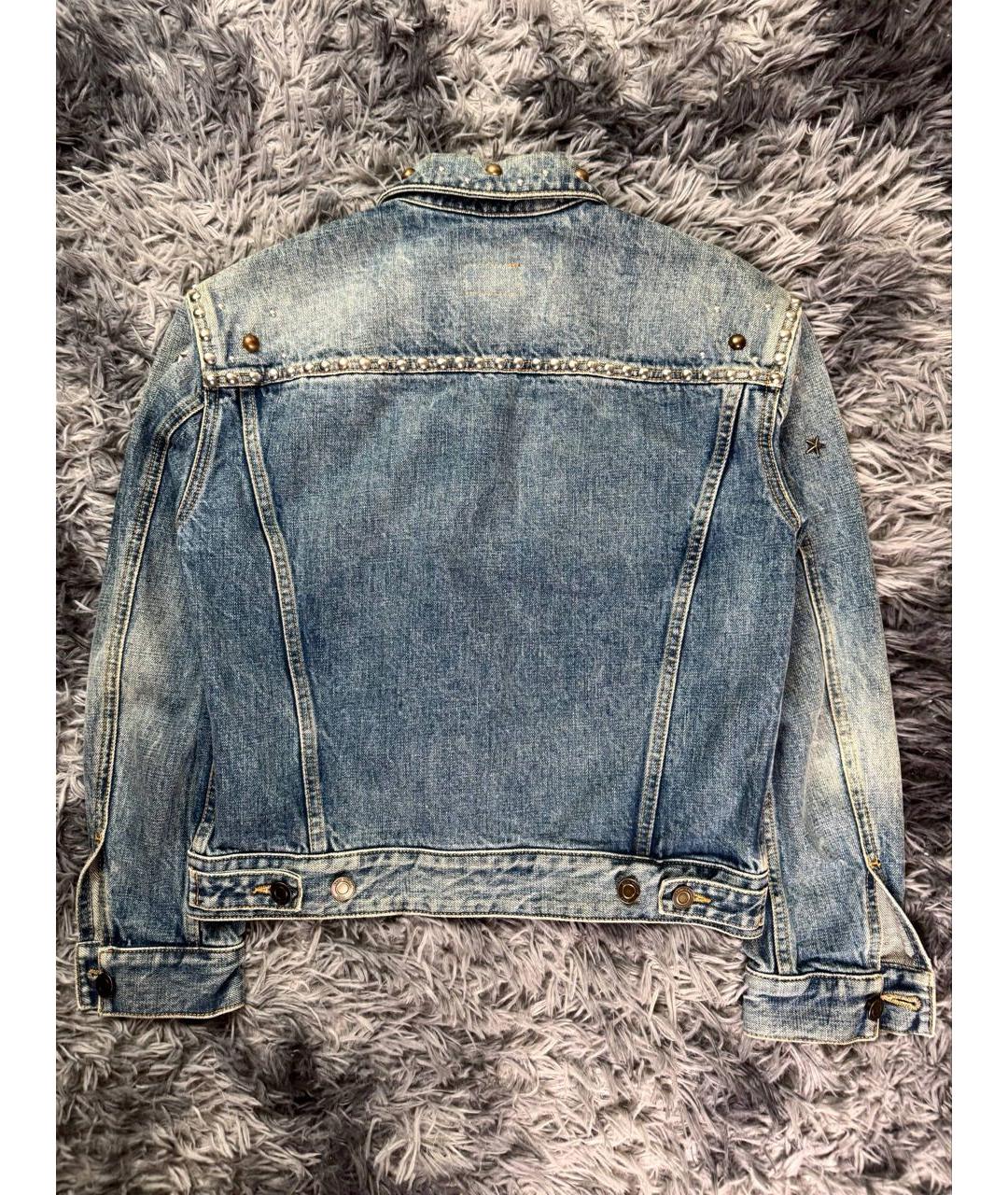 SAINT LAURENT Голубая деним куртка, фото 2