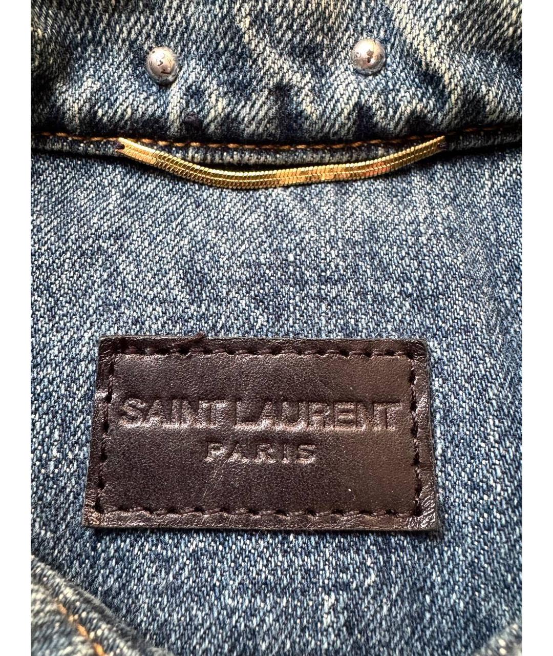 SAINT LAURENT Голубая деним куртка, фото 7