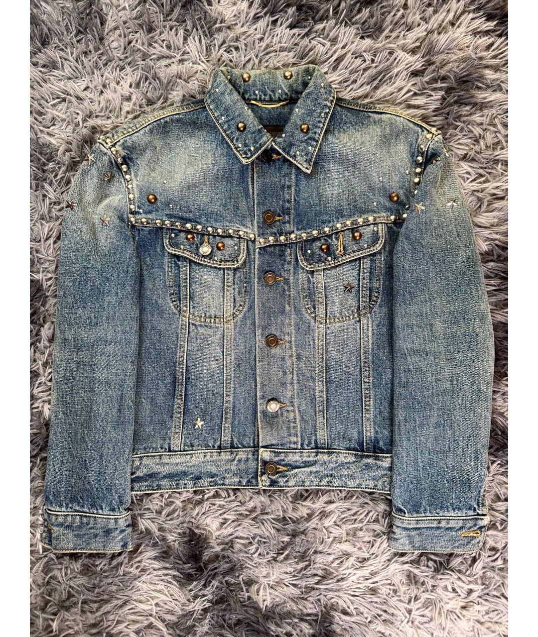 SAINT LAURENT Голубая деним куртка, фото 8
