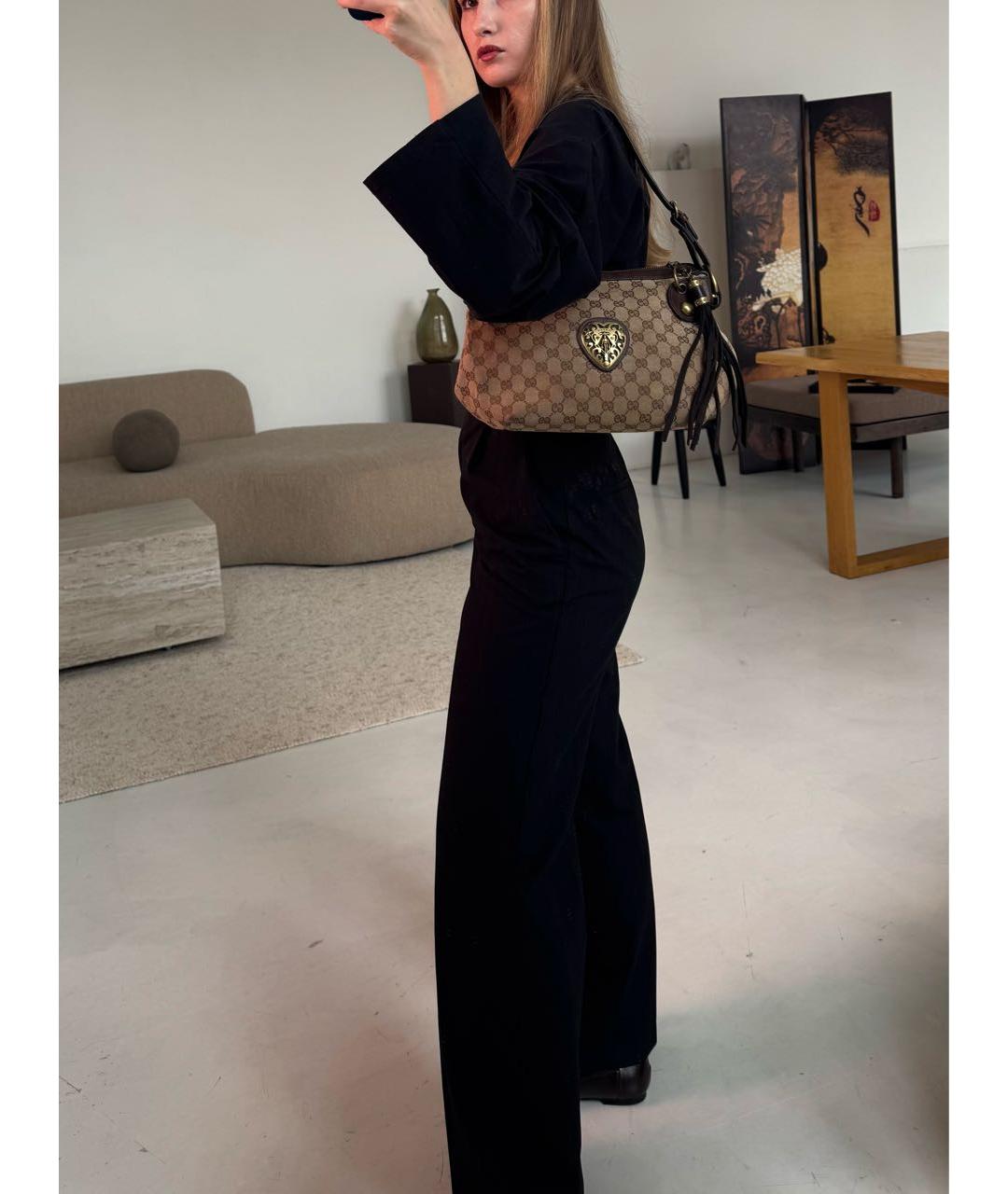 GUCCI Коричневая кожаная сумка тоут, фото 6