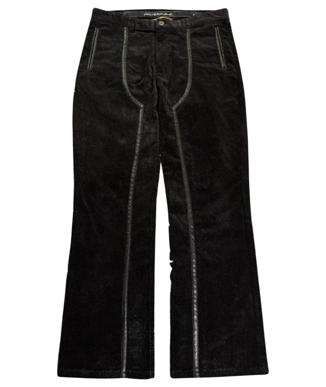 ROBERTO CAVALLI Черные хлопковые прямые джинсы, фото 1