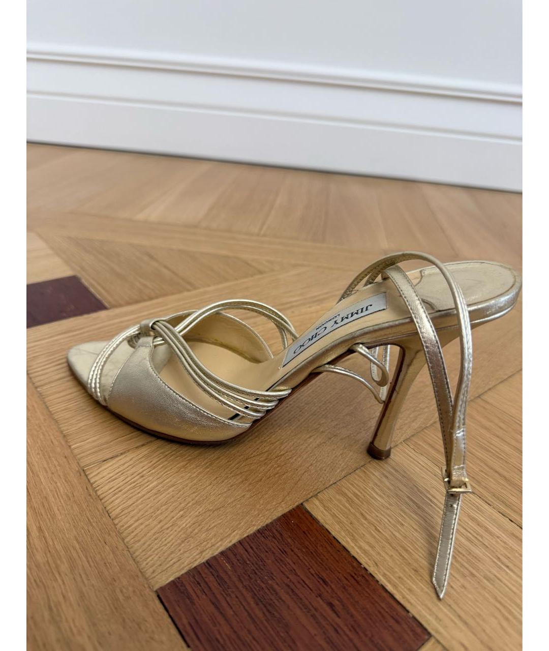 CHANEL Золотые кожаные туфли, фото 5