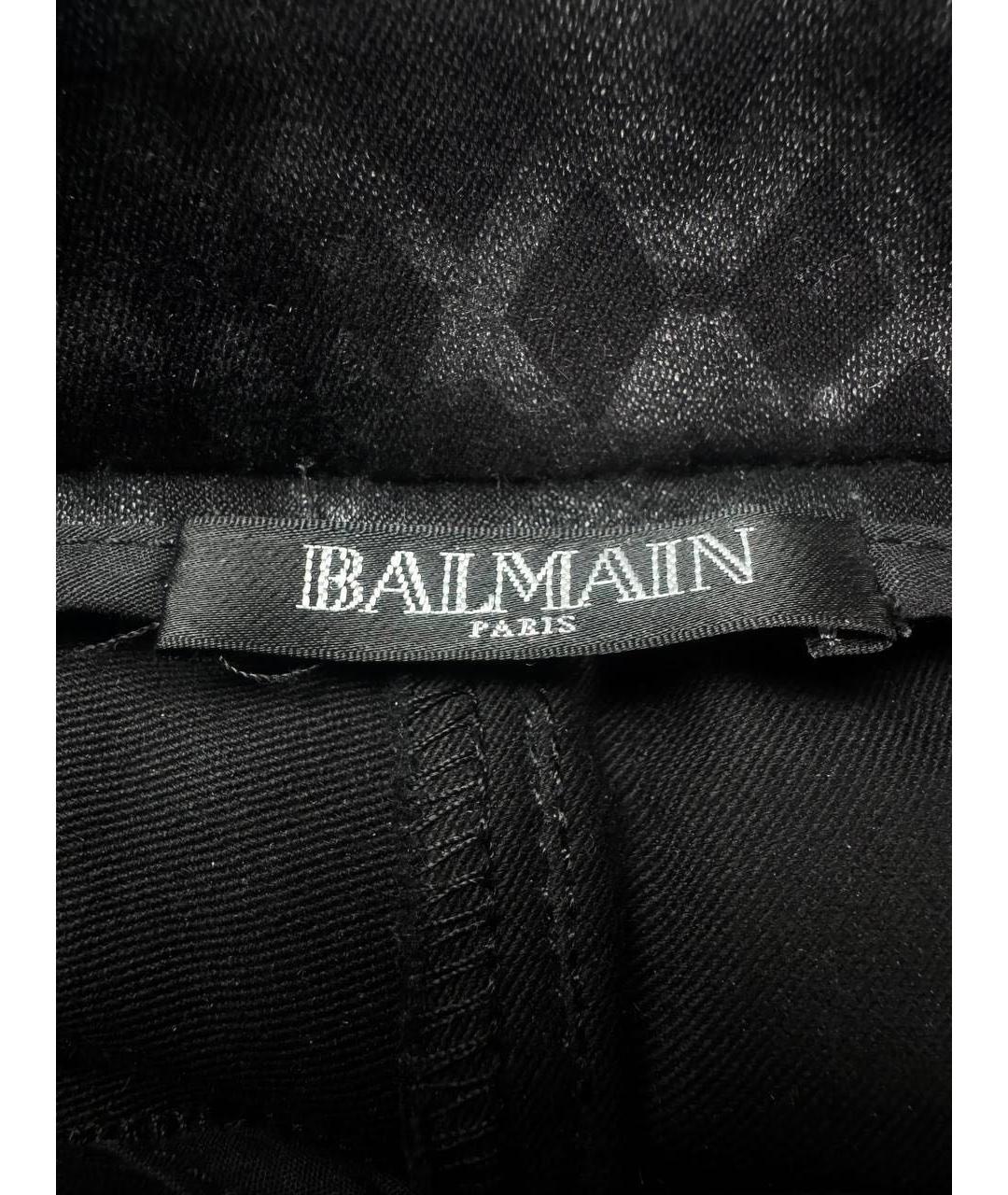 BALMAIN Черные хлопковые прямые джинсы, фото 5