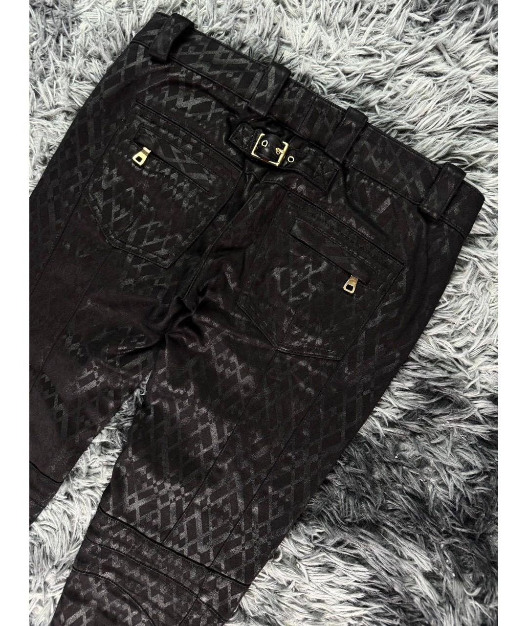 BALMAIN Черные хлопковые прямые джинсы, фото 3