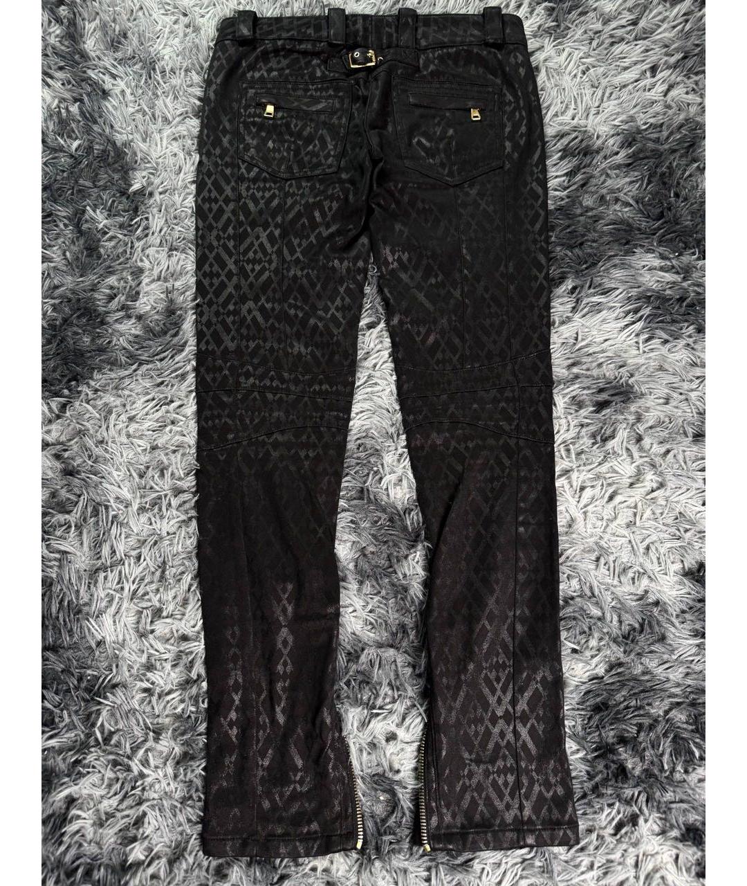 BALMAIN Черные хлопковые прямые джинсы, фото 2