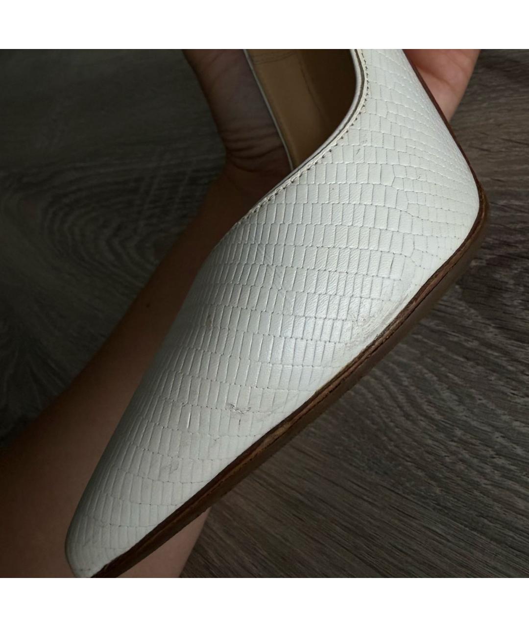 CHRISTIAN LOUBOUTIN Белые кожаные туфли, фото 8