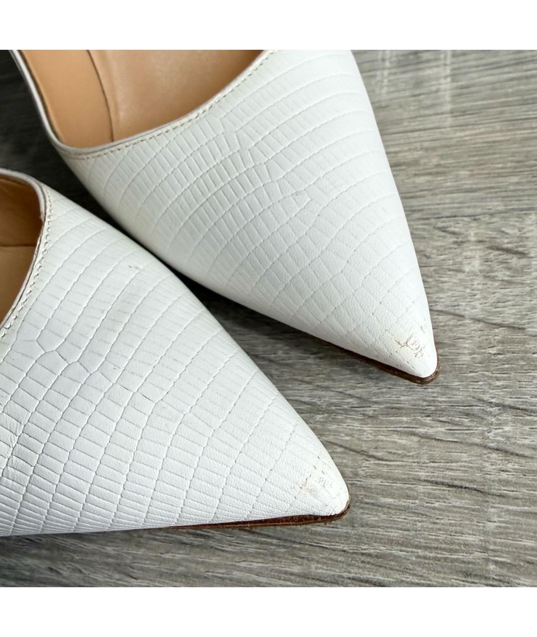 CHRISTIAN LOUBOUTIN Белые кожаные туфли, фото 6