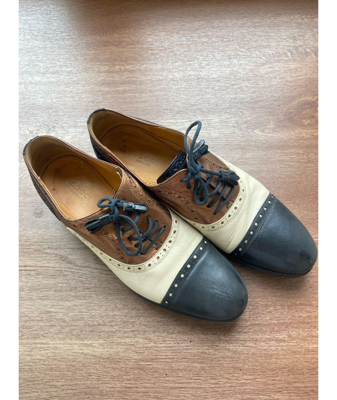 GUCCI Мульти кожаные брогги и оксфорды, фото 4