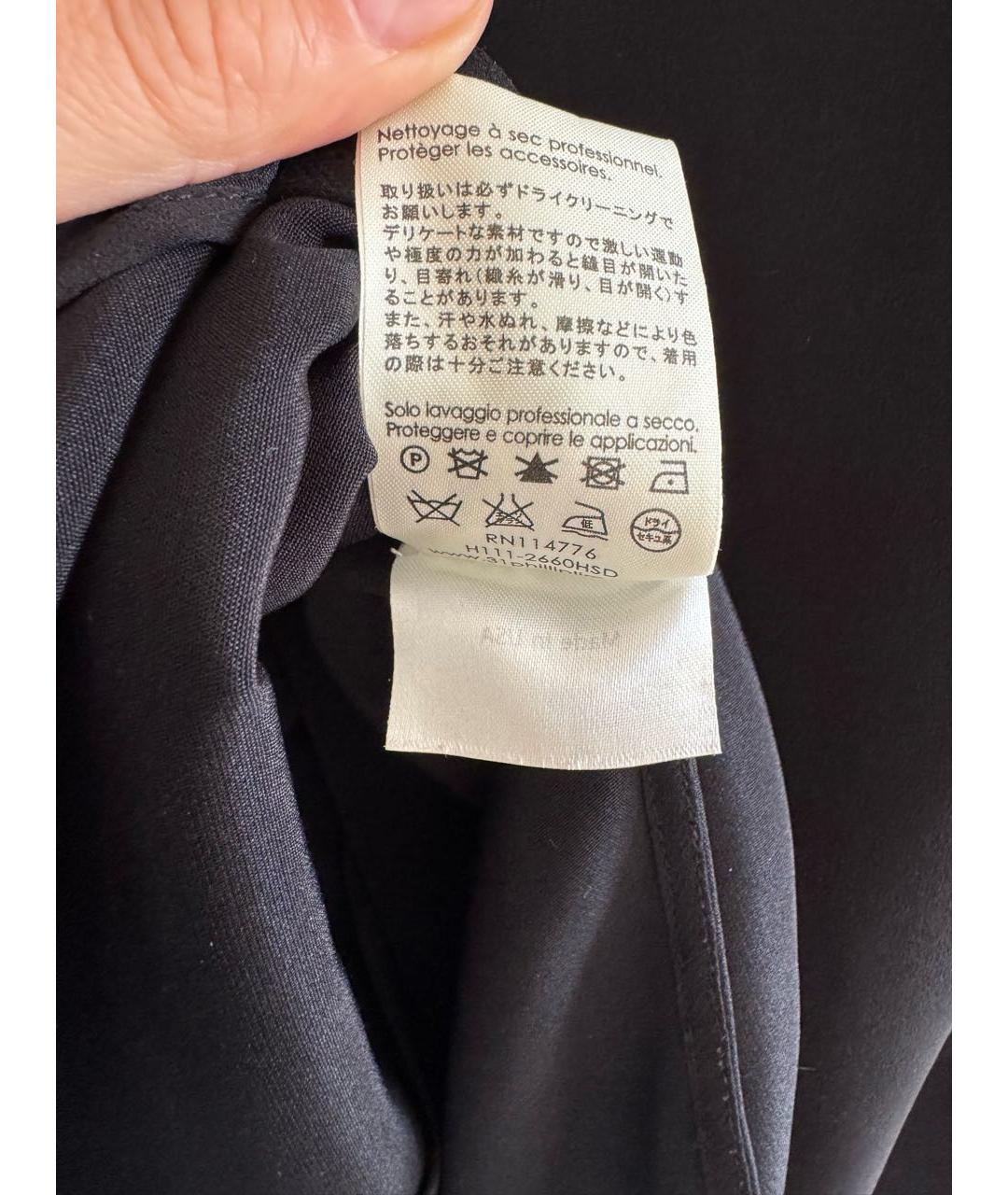 3.1 PHILLIP LIM Черная шелковая блузы, фото 5